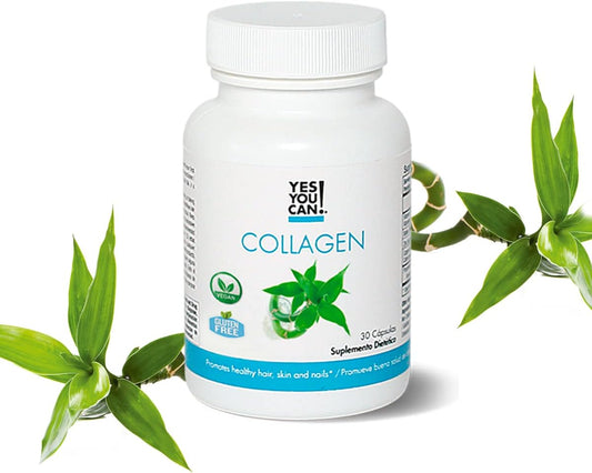Promote Healthy Hair, Skin, & Nails with Collagen Capsules - 30 Capsules, 290mg Bovine Collagen, Vitamin A, D3, Zinc, & Copper