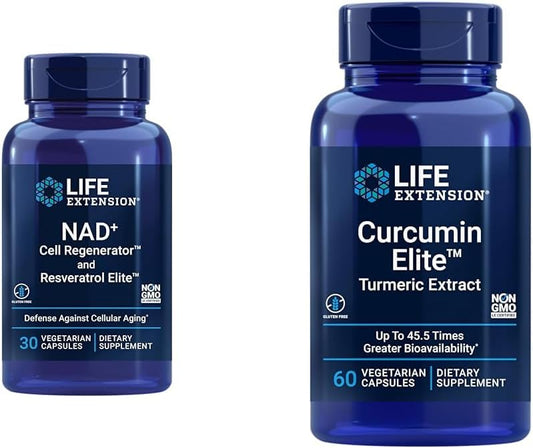 Promote Healthy Inflammatory Response with NAD+ Cell Regenerator, Resveratrol Elite, NIAGEN, and Curcumin Elite Turmeric Extract