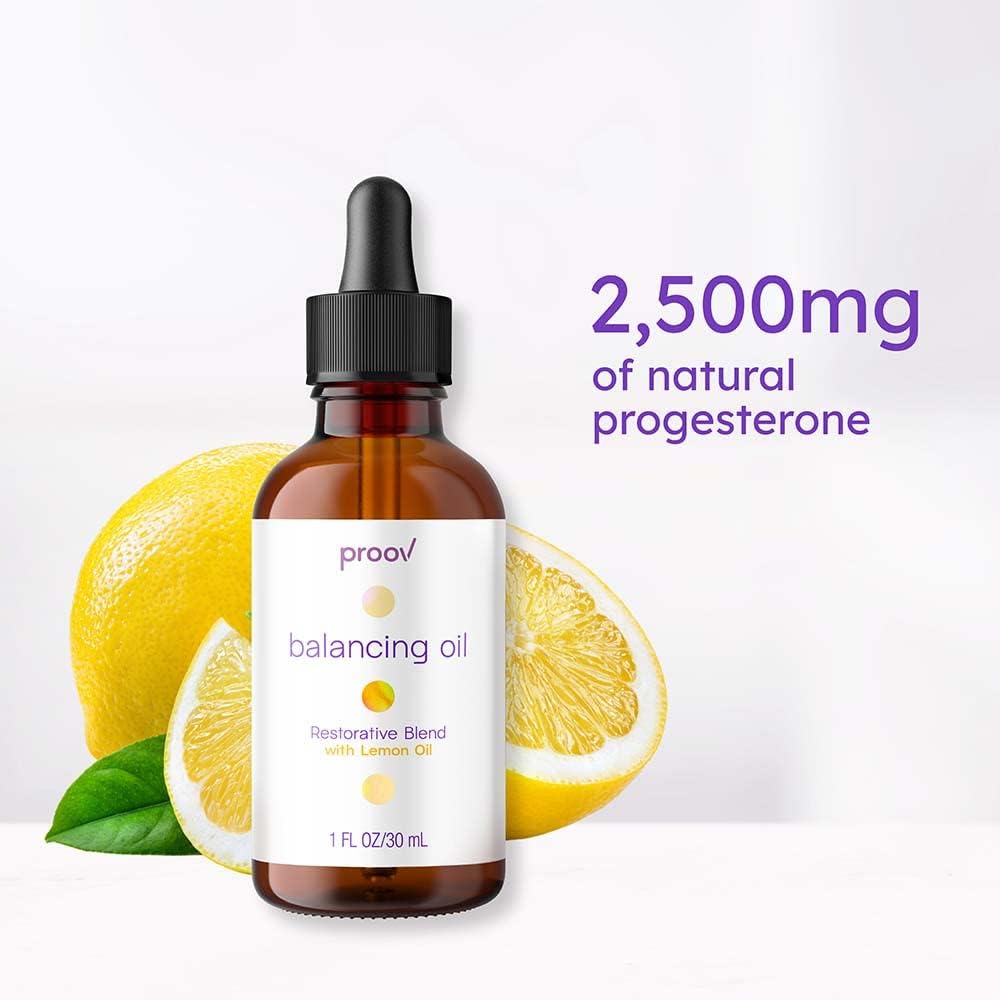 Proov Balancing Oil (Lemon) with Pro and Boost Supplements for Natural Progesterone and Estrogen Balance