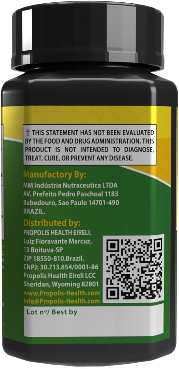 Propolis Health Pure Royal Jelly Capsules with 15mg 10-HDA, 300mg Magnesium - Brain Fuel Supplement for Immune and Cognitive Support - Boost Brain Functions