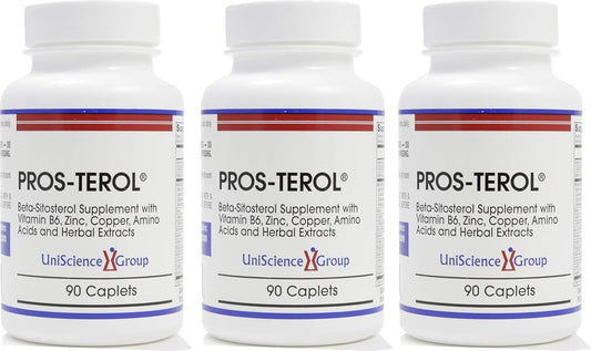 Pros-TEROL Prostate Relief Kit: 900mg Plant Sterols, Pumpkin Seed, Nettle Root, Ginger, Licorice Extracts