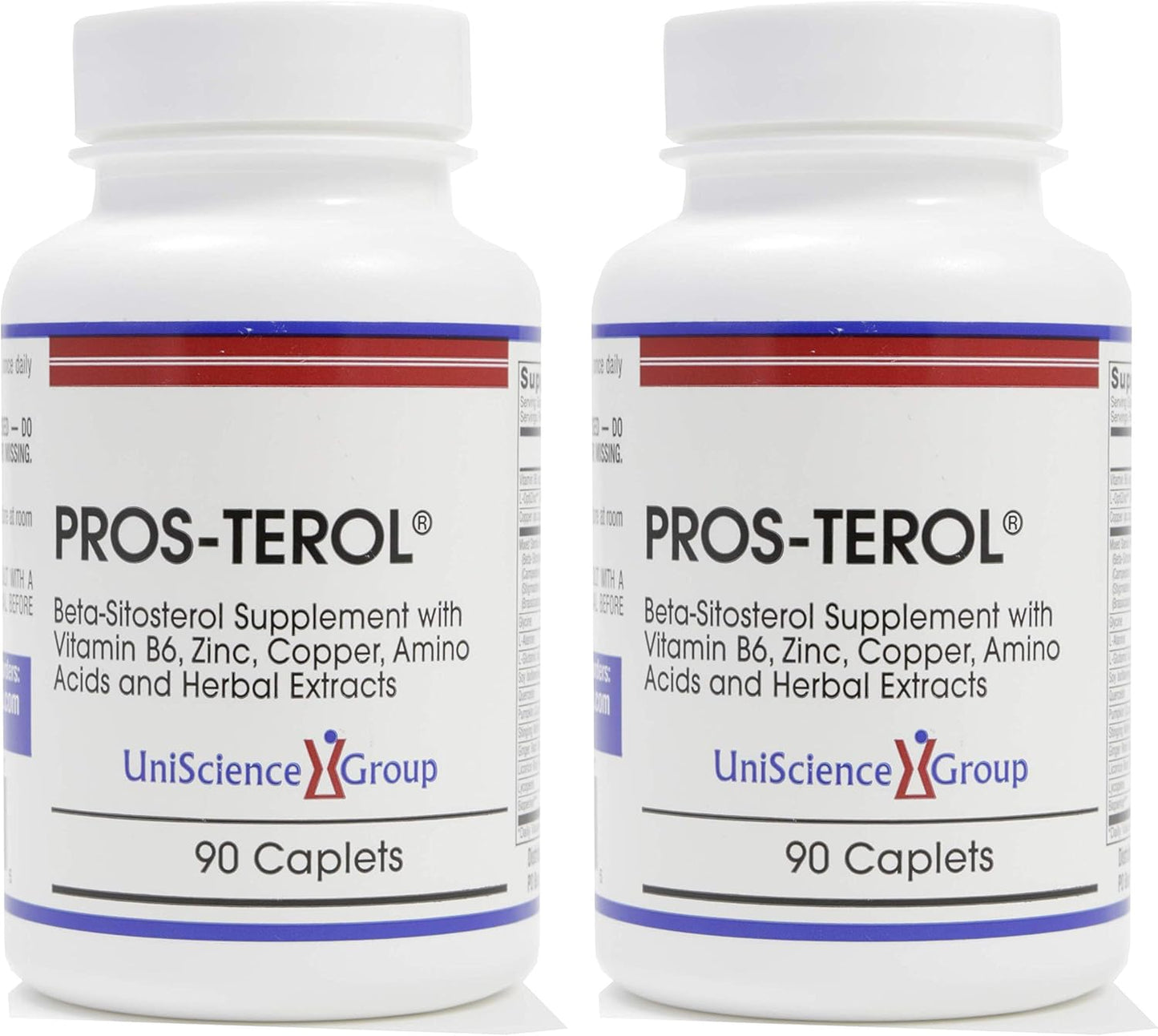 Pros-TEROL Prostate Relief Supplement with Plant Sterols, Pumpkin Seed, Nettle Root, Ginger, Licorice Extracts (2 Bottles)