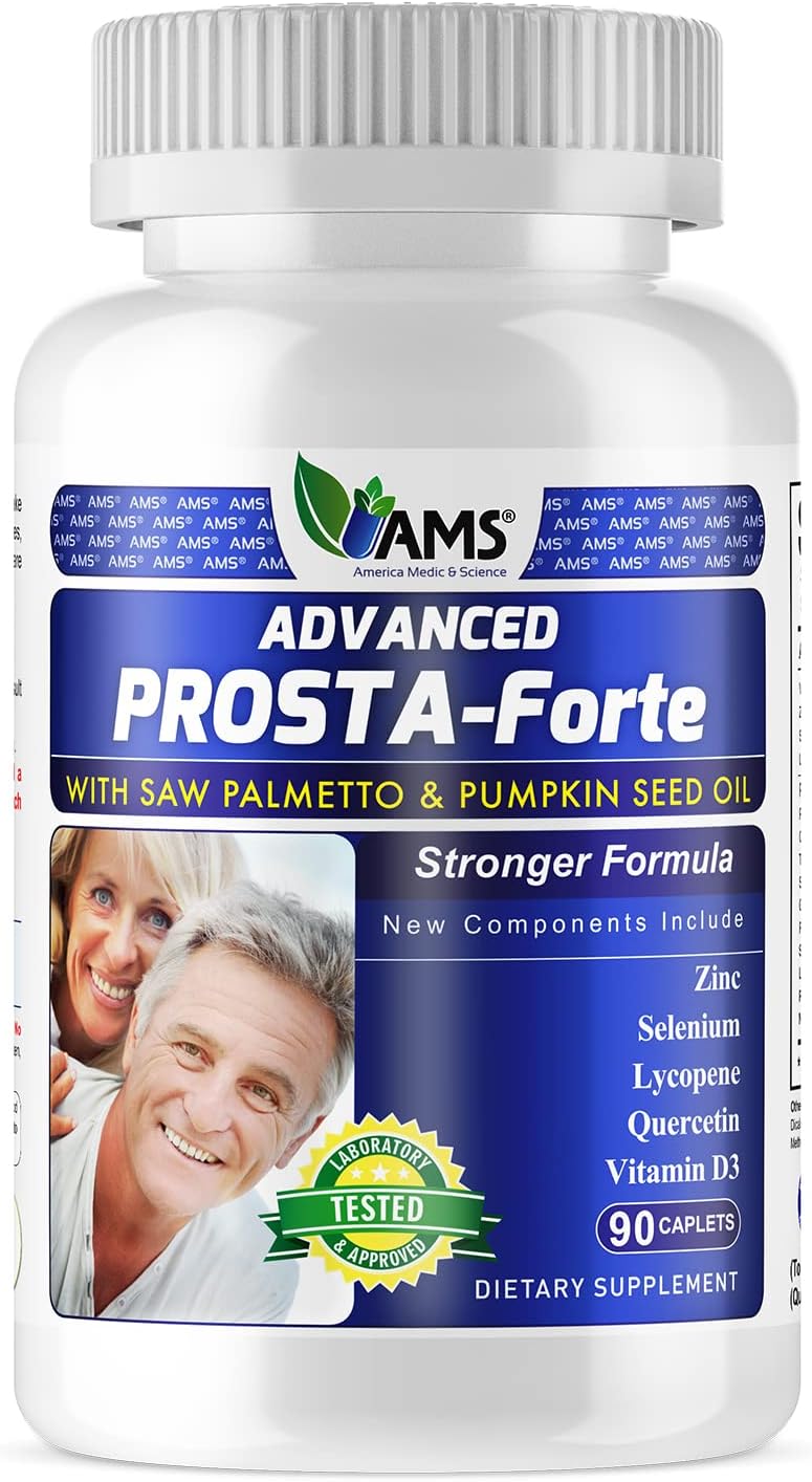 Prosta-Forte: Advanced Prostate Supplement with Saw Palmetto, Vitamin D3, Zinc, and Pumpkin Seed Oil (90 Caplets)
