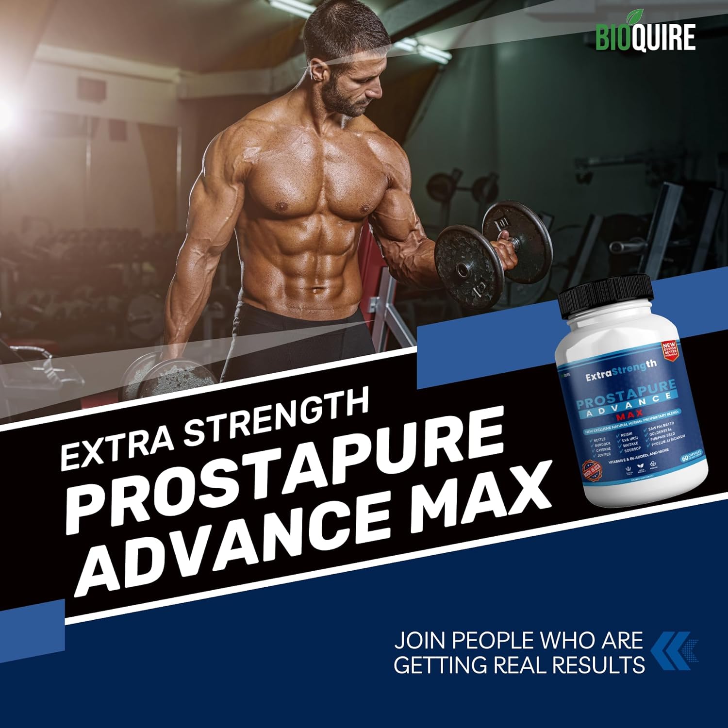 ProstaPure Advance Max Extra Strength Prostate Health Support Supplement - 240 Capsules - Saw Palmetto - Vegan - Non-GMO - Gluten-Free