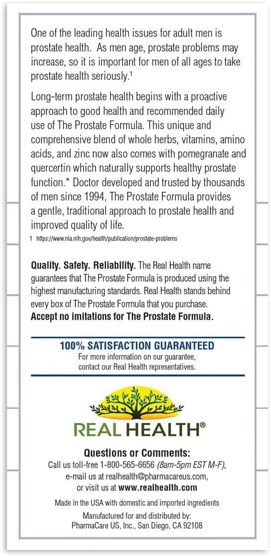Prostate Formula with Saw Palmetto 270-Tablets for Real Health - EMERSON HEALTHCARE