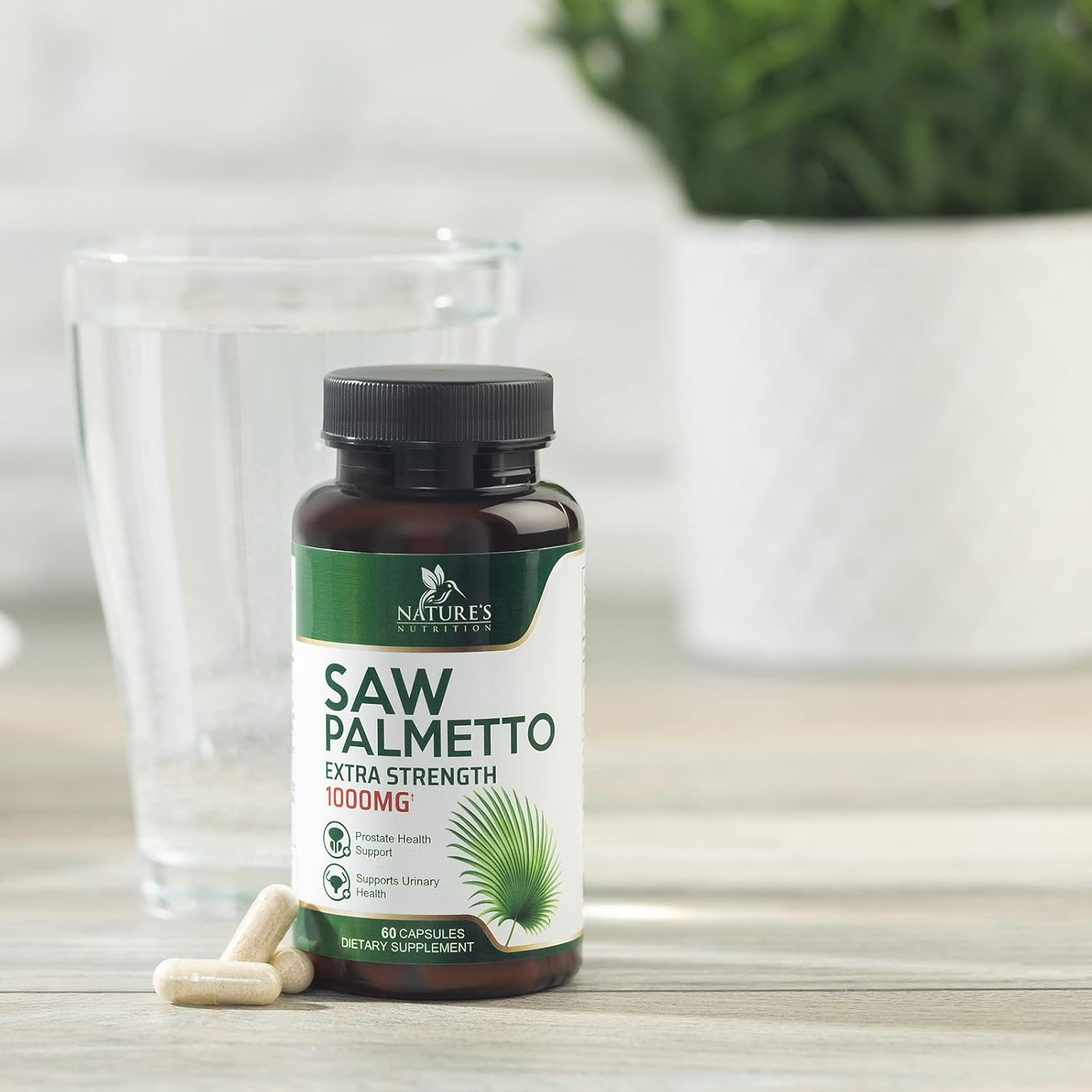 Prostate Health Supplement 1000MG - Saw Palmetto Extract for Men's Health - Supports Urinary Health - 60 Capsules