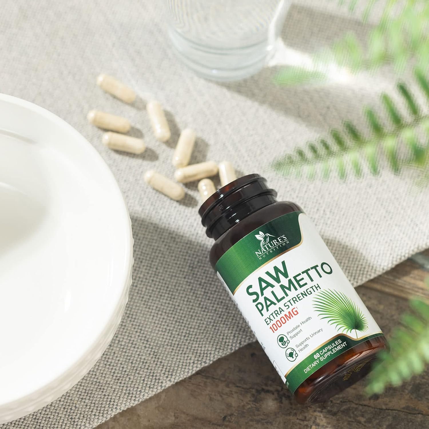 Prostate Health Supplement 1000MG - Saw Palmetto Extract for Men's Health - Supports Urinary Health - 60 Capsules