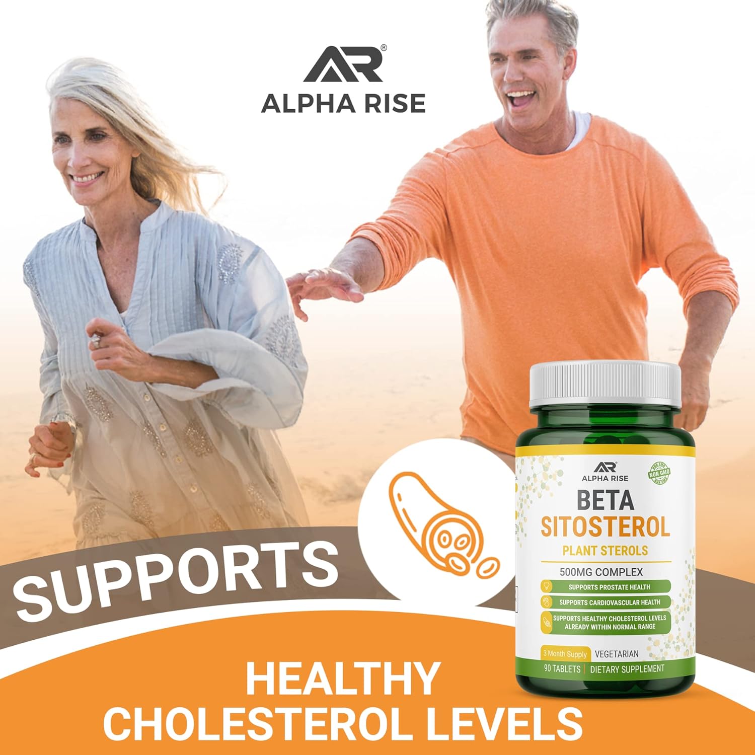 Prostate Health Supplement with Beta Sitosterol - Natural Plant Sterols (60 Capsules + 90 Tablets) for Men
