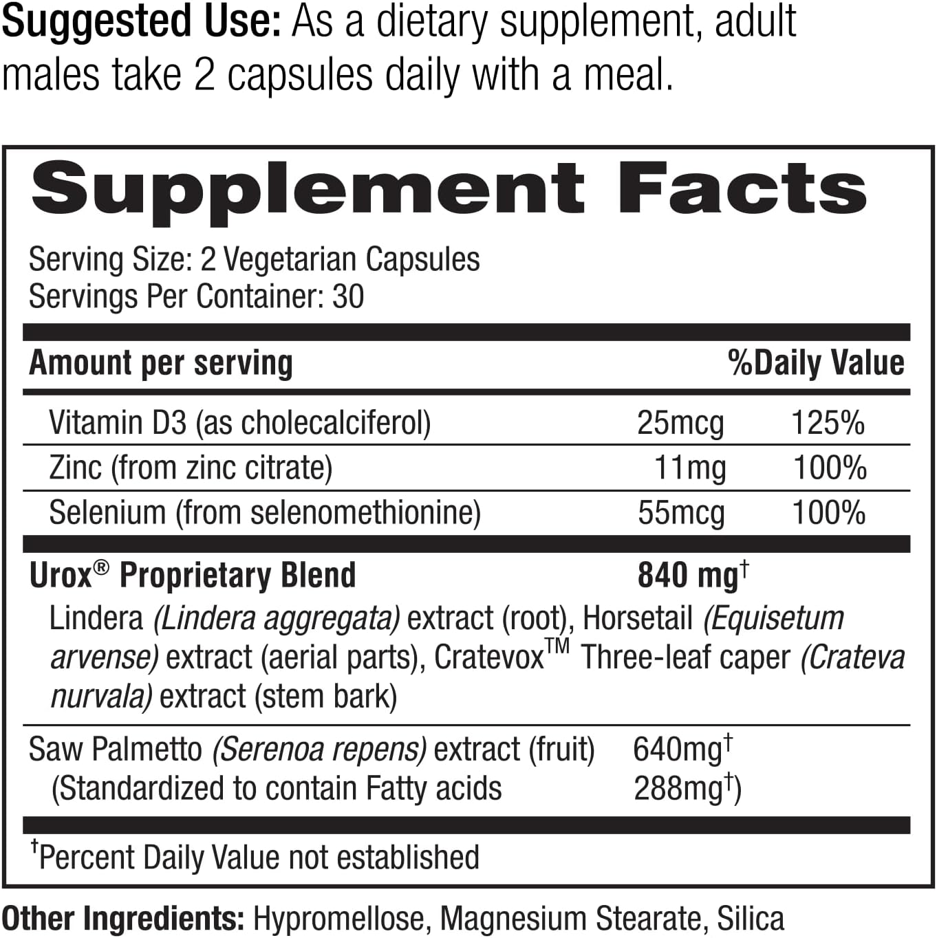 Prostate Health Supplements for Men, Saw Palmetto Capsules for Bladder Control, Supports Prostate and Bladder Health, Reduce Urgency, 60 Vegetarian Capsules