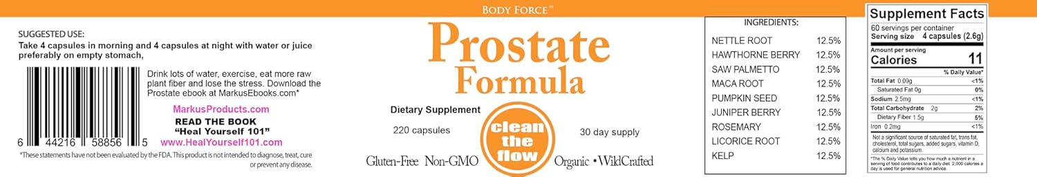 Prostate Health Support Capsules: Natural Botanical Formula