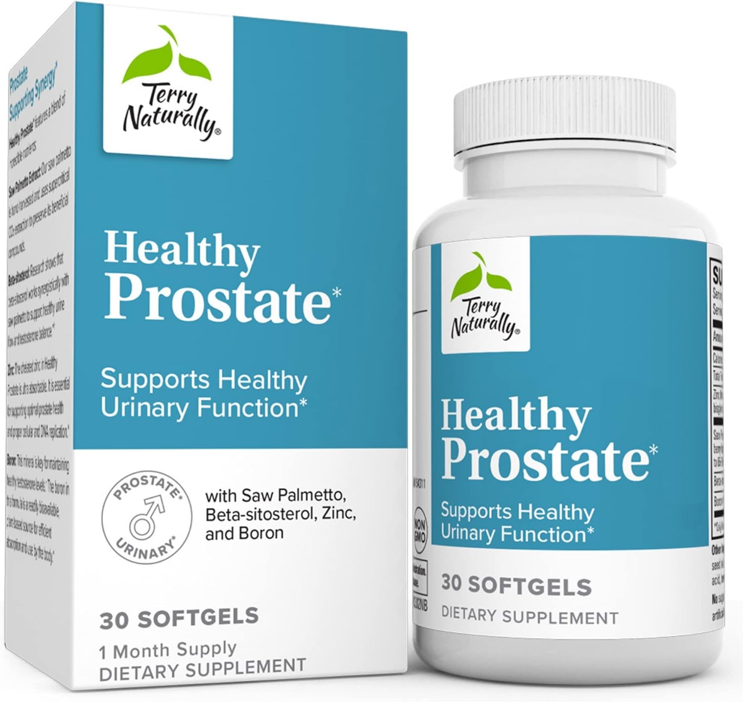 Prostate Health Support Softgels with Boron, Saw Palmetto, and Zinc - Non-GMO & Gluten-Free - 30 Softgels