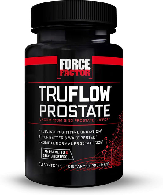 Prostate Health Support Supplement for Men - Force Factor TruFlow with Beta Sitosterol (30 Count)