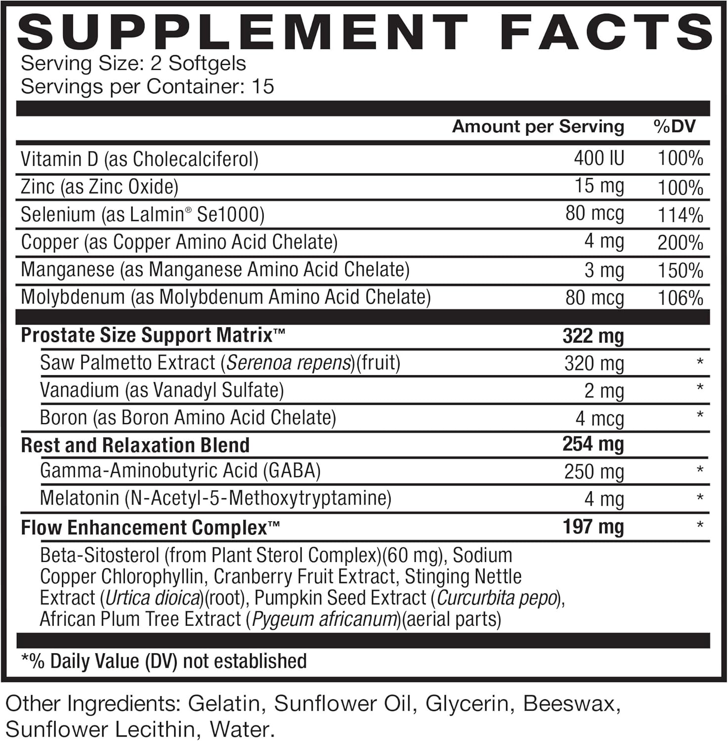 Prostate Health Support Supplement for Men - Force Factor TruFlow with Beta Sitosterol (30 Count)