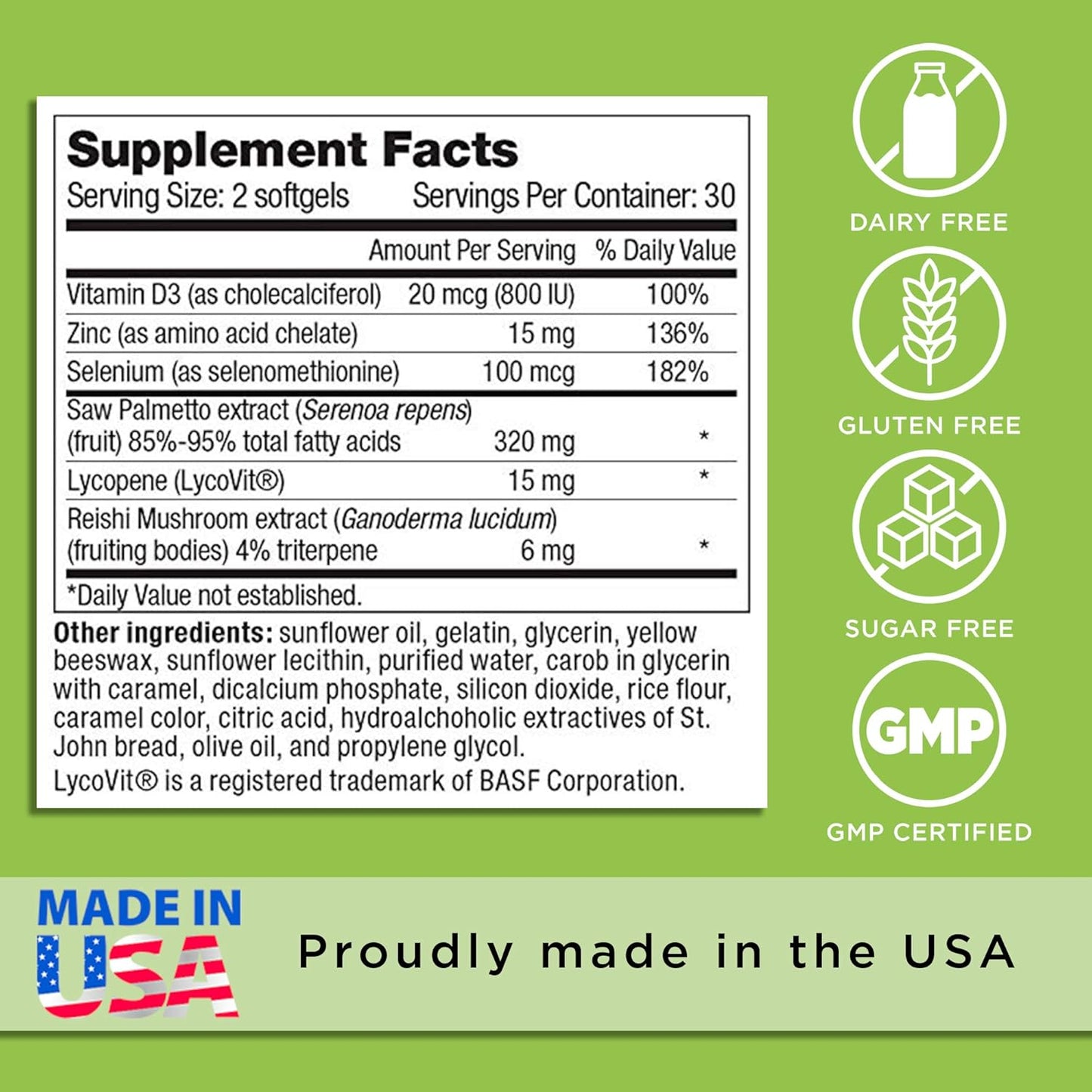 Prostate Plus: Saw Palmetto & Reishi Mushroom Formula for Men's Health - Supports Prostate Health, Urinary Control, and Better Sleep