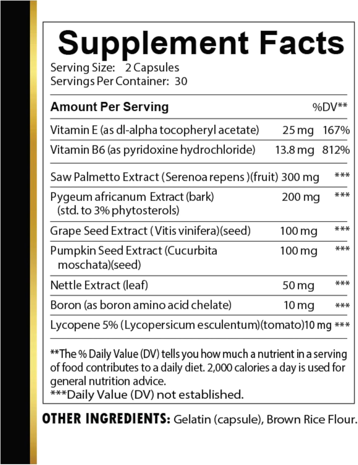 Prostate Support Pills with Lycopene - Herbal Complex for Men - Nutritional Supplement for Prostate Health - 1 Bottle