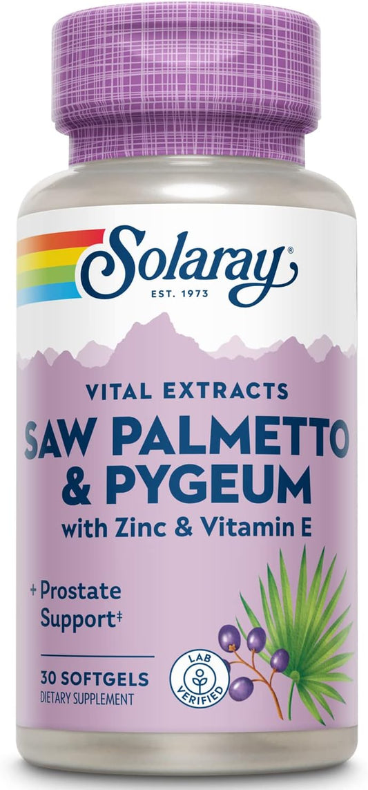 Prostate Support Supplement for Men - Saw Palmetto & Pygeum Blend with Zinc, Vitamin E, and Pumpkin Seed Oil - 30 Softgels, 60-Day Guarantee