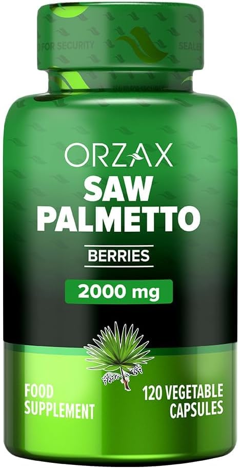 Prostate Support Supplement for Men - Saw Palmetto Extract 2000mg - Hair & Urinary Health - 120 Veg Capsules - 4 Month Supply