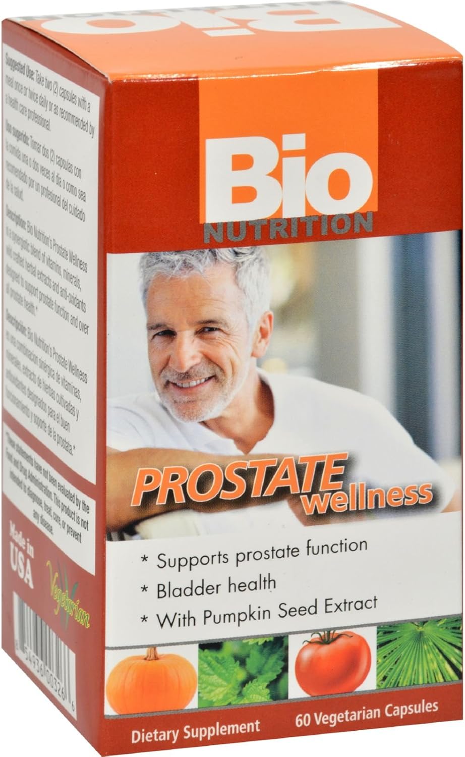 Prostate Wellness and Bladder Health Supplement - Gluten Free - 120 Vegetarian Capsules