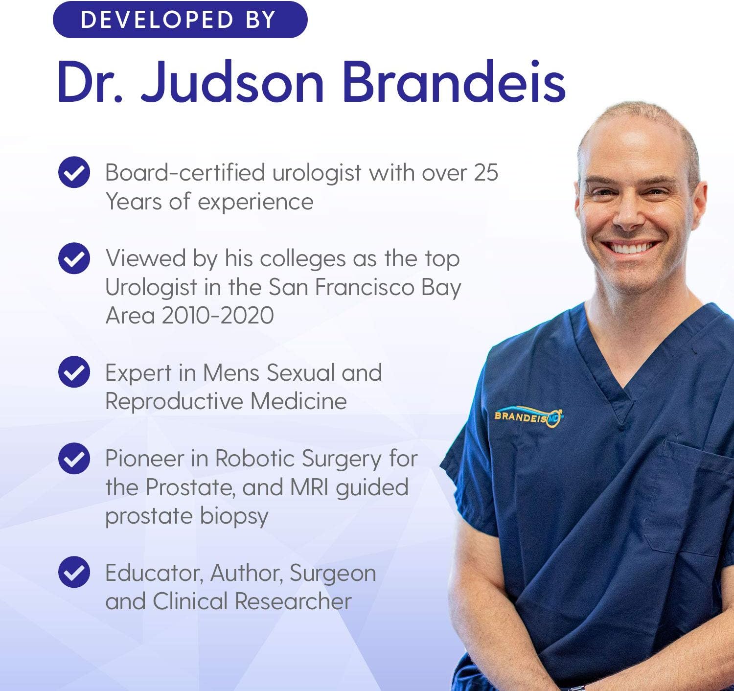 Prostate Wellness Supplement by Dr. Judson Brandeis | 150 Capsules | Mens Health Support
