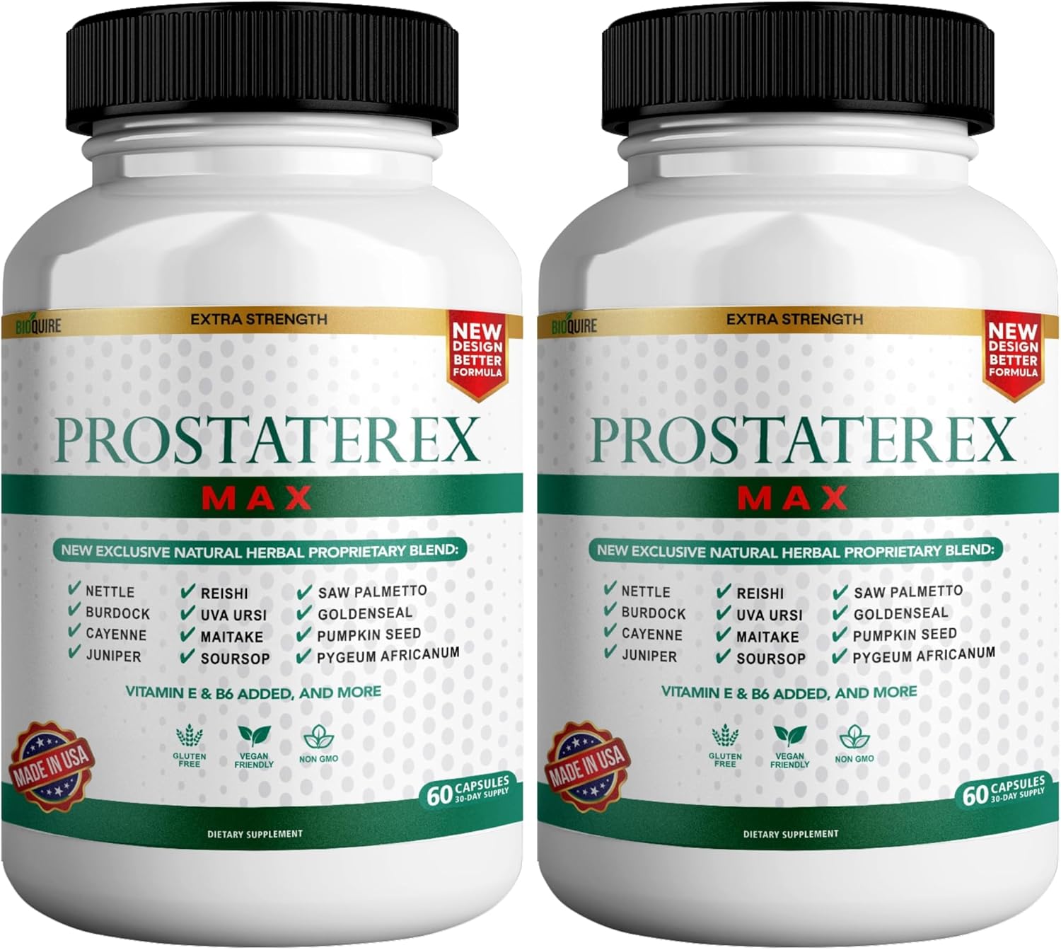 ProstateRex Max Extra Strength Supplement for Prostate Health Support with Saw Palmetto - 120 Capsules, Vegan & Non-GMO
