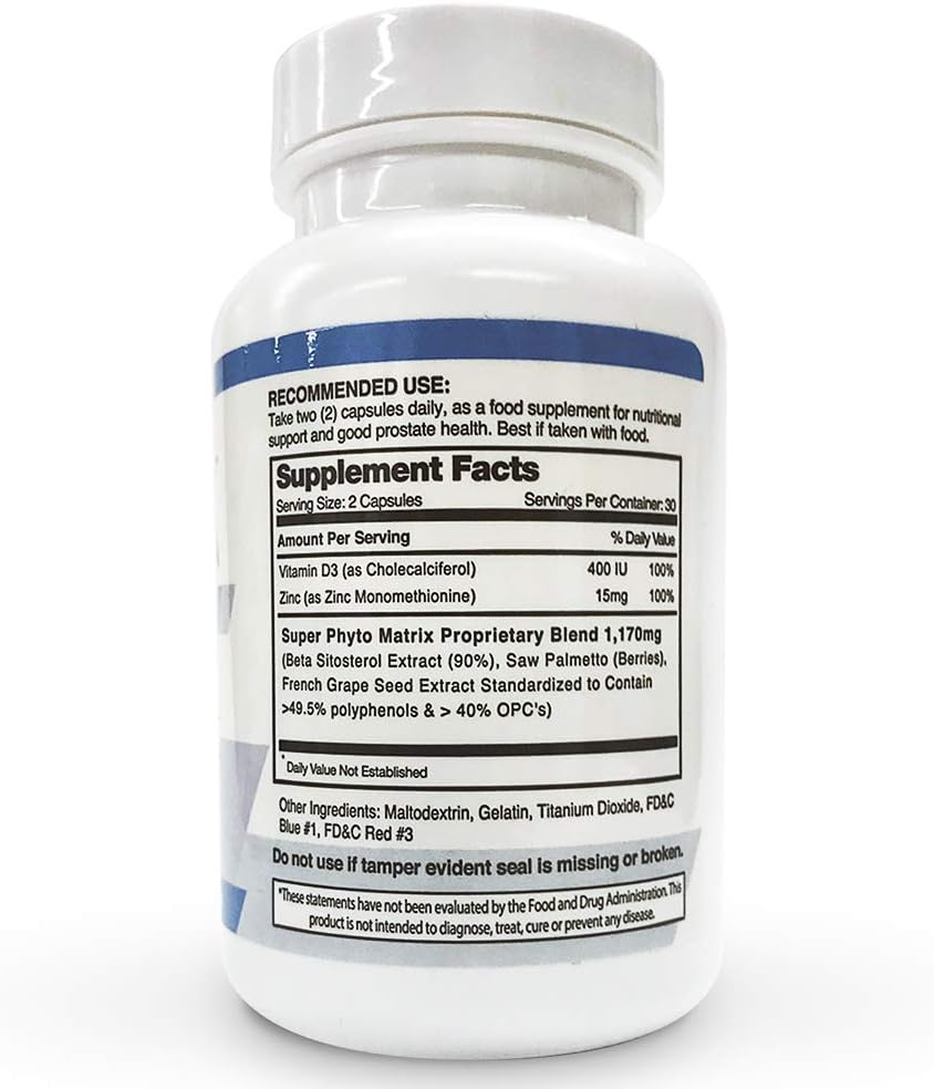 Prostavar Ultra Prostate Support with Improved Formula - 625mg Beta-Sitosterol & 320mg Saw Palmetto - 1 Bottle