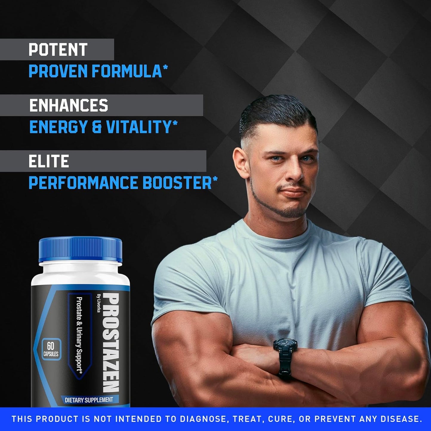 Prostazen Plus for Men (2 Pack) - Prostazen Supplement Capsules for Men, 120 Capsules for 2 Months