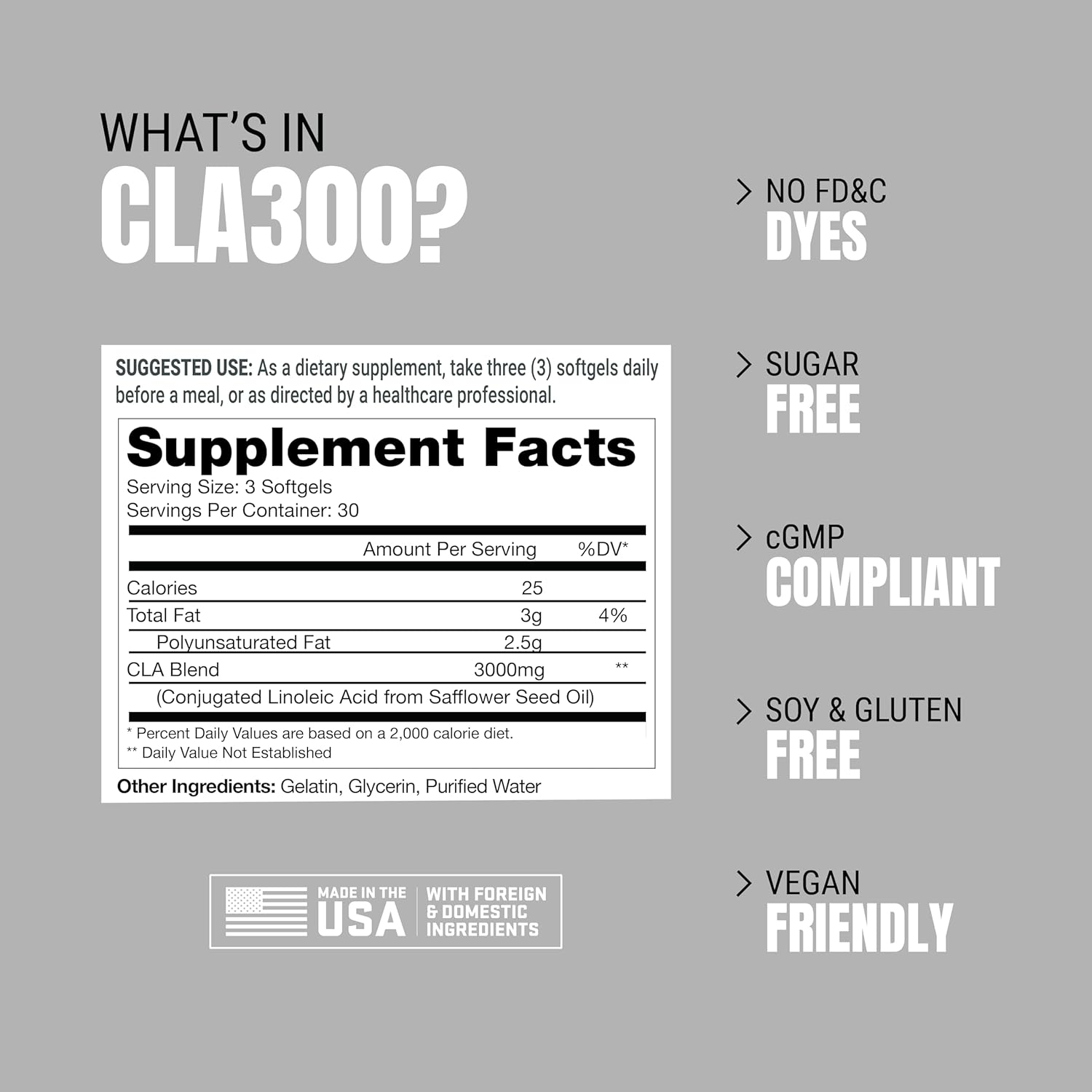 ProSupps CLA 3000 Softgels for Lean Body Composition - 90 Count