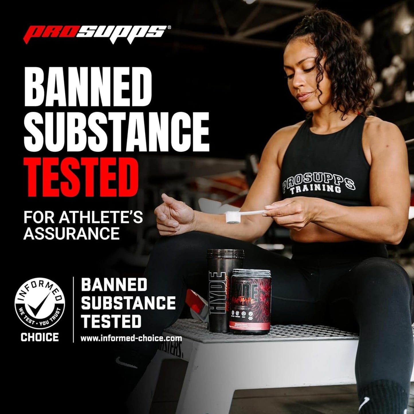 PROSUPPS Hyde Nightmare Pre-Workout Powder Energy Drink - Citrulline, Beta Alanine, & Nootropics for Intense Energy & Mental Focus (Blood Berry, 30 Servings)