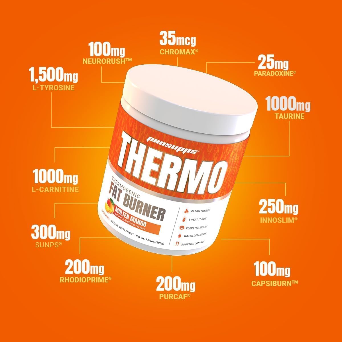 PROSUPPS L-Carnitine 3000 Liquid Shots & Thermo Fat Burning Bundle - Dragon Fruit & Molten Mango Varieties
