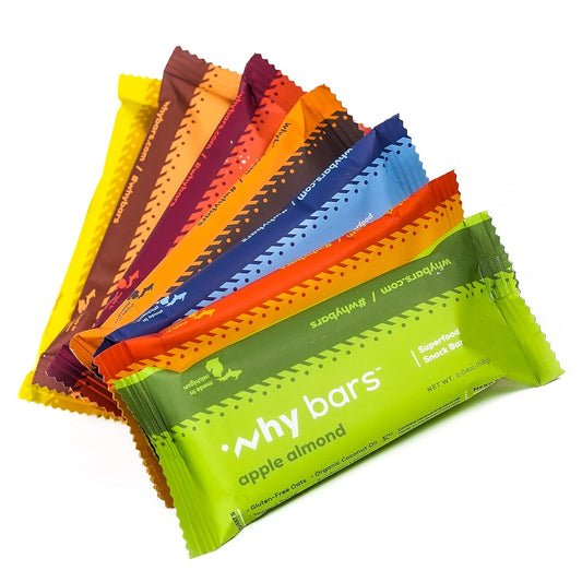 Protein Bar Variety Pack Superfood, 2.04 oz Bars, Pack of 7 - Gluten-Free, Non-GMO, Organic, Vegan