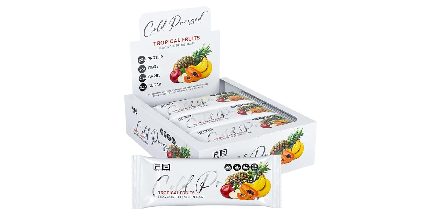 Protein Bar with Cold-Pressed Tropical Fruits for a Fibre Boost