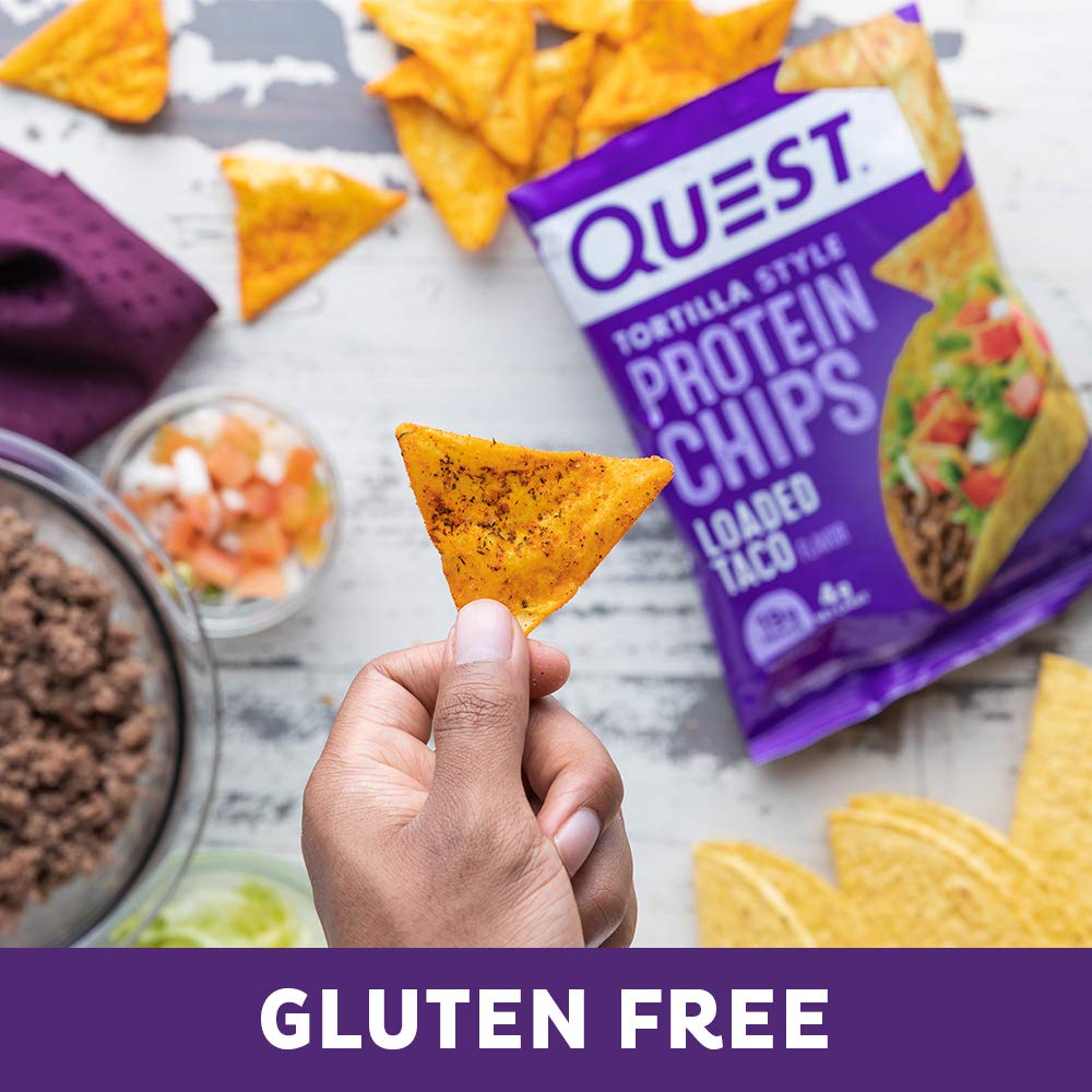 Protein-Packed Loaded Taco Tortilla Style Chips - Low Carb, Gluten Free (12 pack)