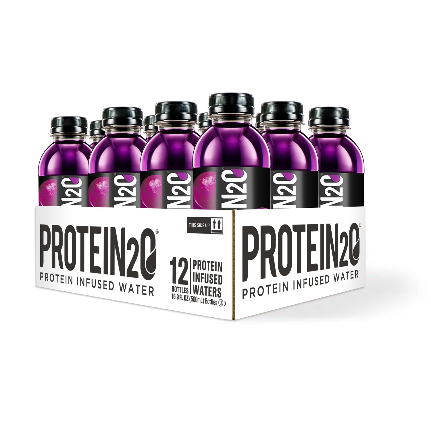 Protein2o Harvest Grape Infused Water, 15g Whey Protein, Ready-To-Drink, 16.9 oz Bottle, Sugar-Free, Gluten-Free, Lactose-Free - Pack of 12 - BoostGo Australia