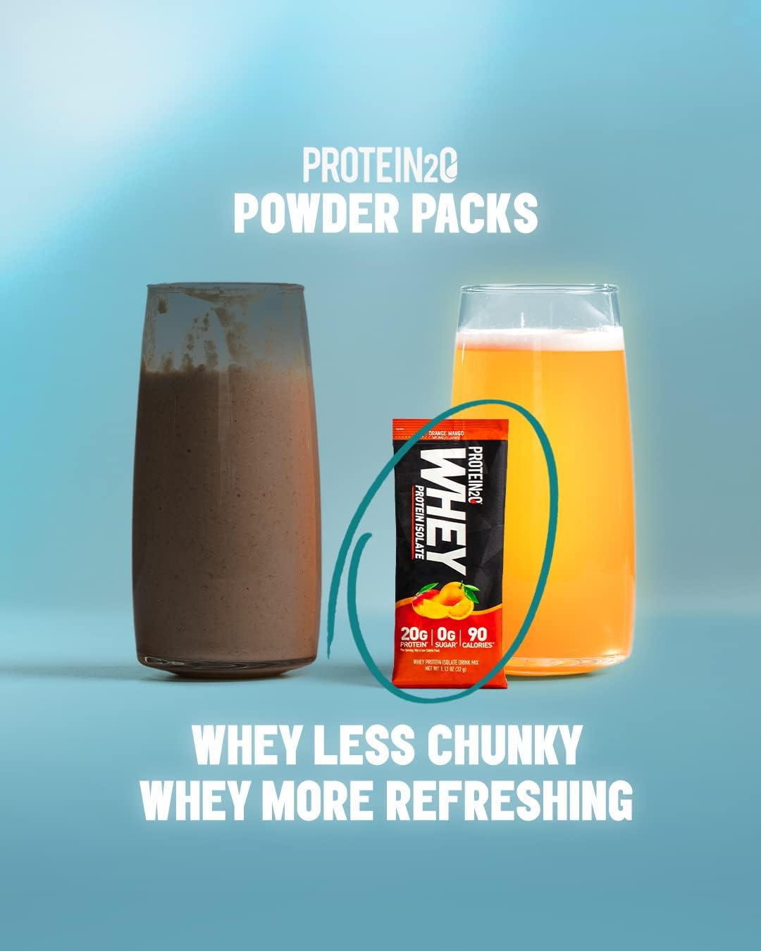 Protein2o Orange Mango Whey Protein Isolate Packets - 20 Count (1.13 Oz each) - BoostGo Australia