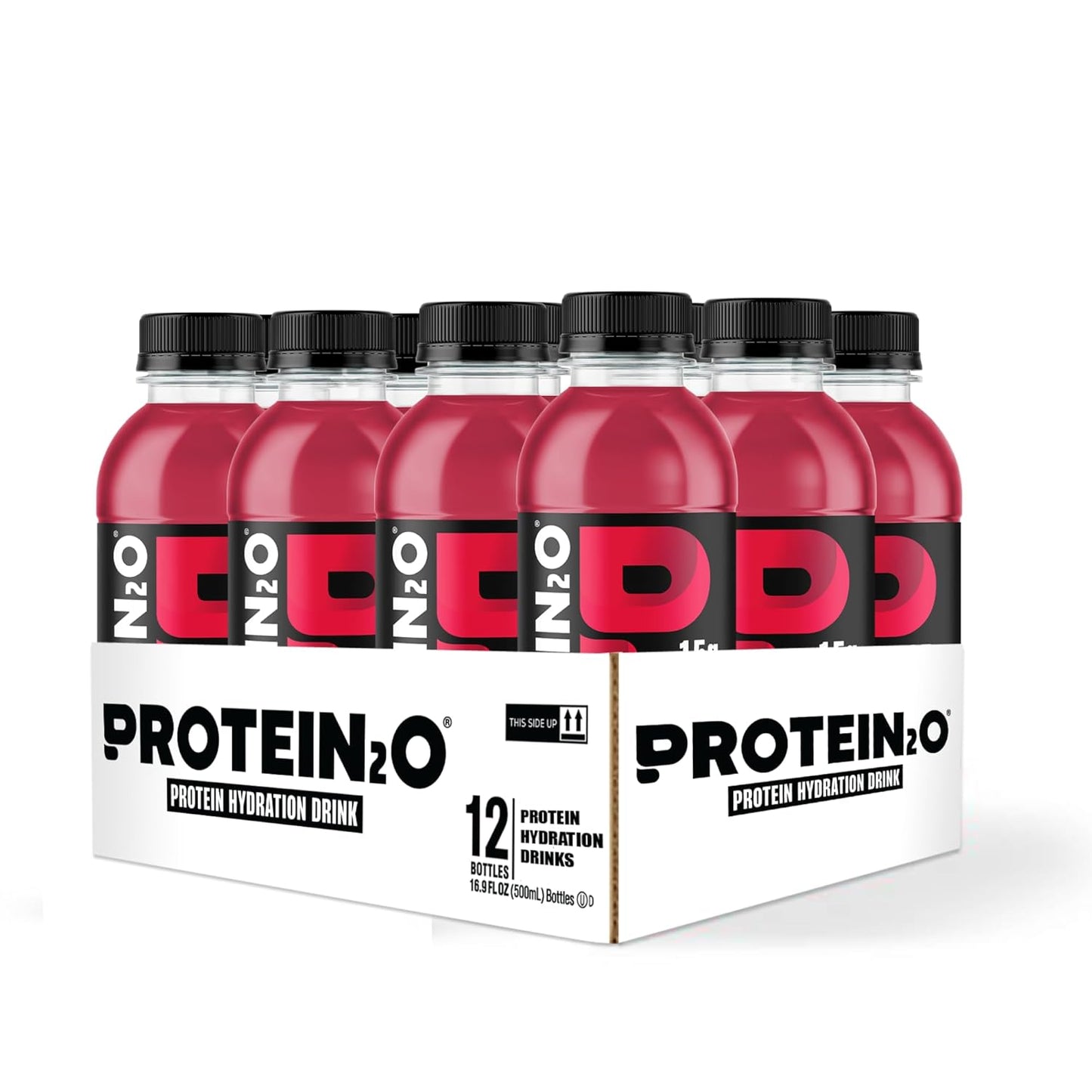 Protein2o Wild Cherry 15g Whey Protein Water Bottle, 16.9 oz (Pack of 12) - 202.8 Fl Oz - BoostGo Australia