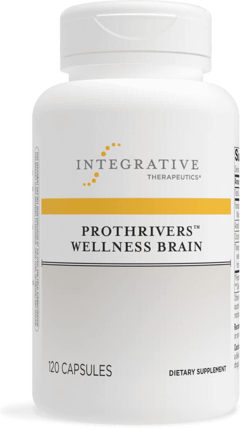 ProThrivers Wellness Brain Supplement - Supports Brain Health with Citicoline, Curcumin Extract & Lion's Mane - Vegan, Gluten-Free, Dairy-Free - 120 Capsules
