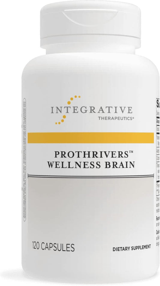 ProThrivers Wellness Brain Supplement - Supports Brain Health with Citicoline, Curcumin Extract & Lion's Mane - Vegan, Gluten-Free, Dairy-Free - 120 Capsules
