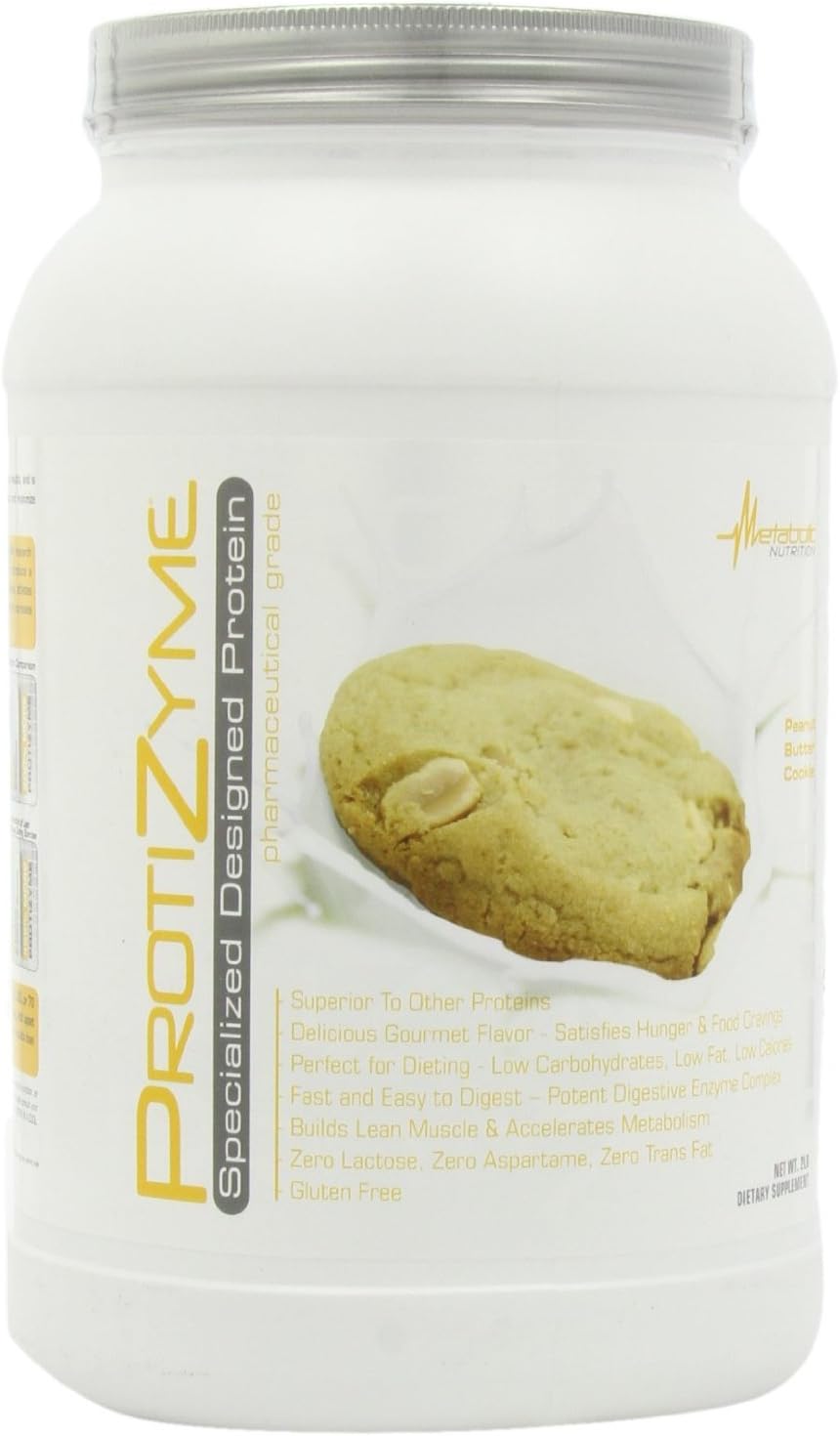 Protizyme Peanut Butter Cookie Whey Protein Powder - 2LB for Metabolic Nutrition