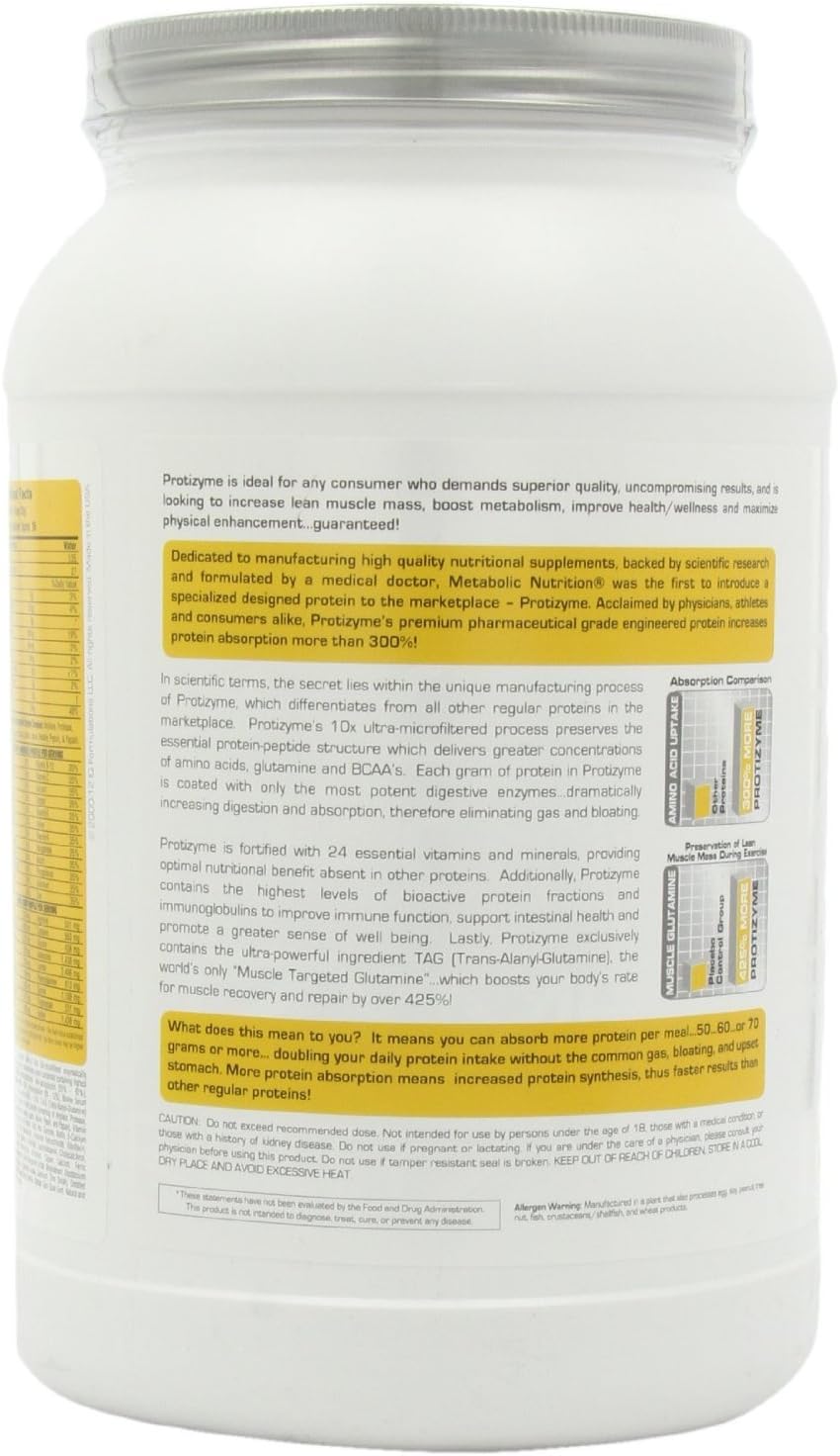 Protizyme Peanut Butter Cookie Whey Protein Powder - 2LB for Metabolic Nutrition