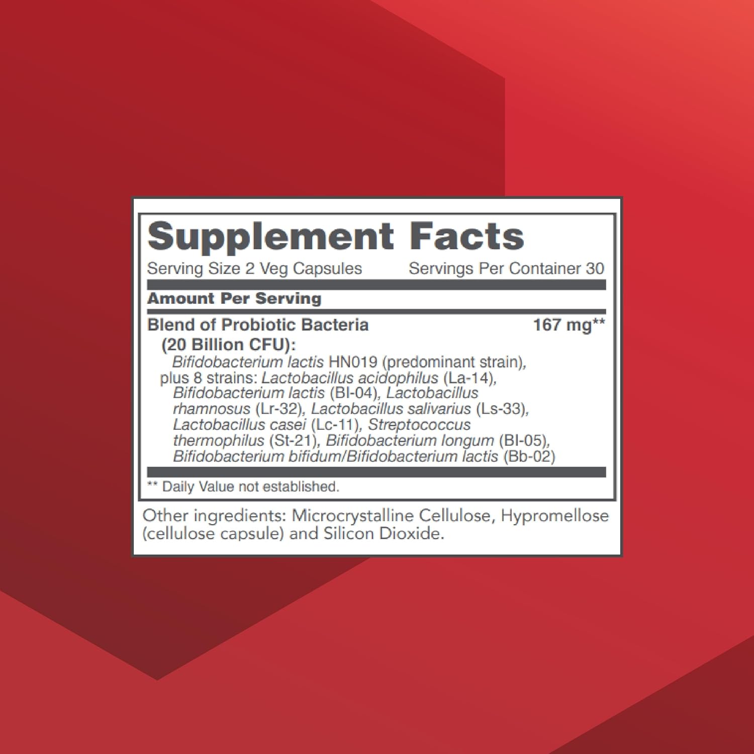 Protocol Bifido Digest - 20 Billion CFU Probiotic for Gut Health - Dairy, Egg Free - 60 Veg Caps