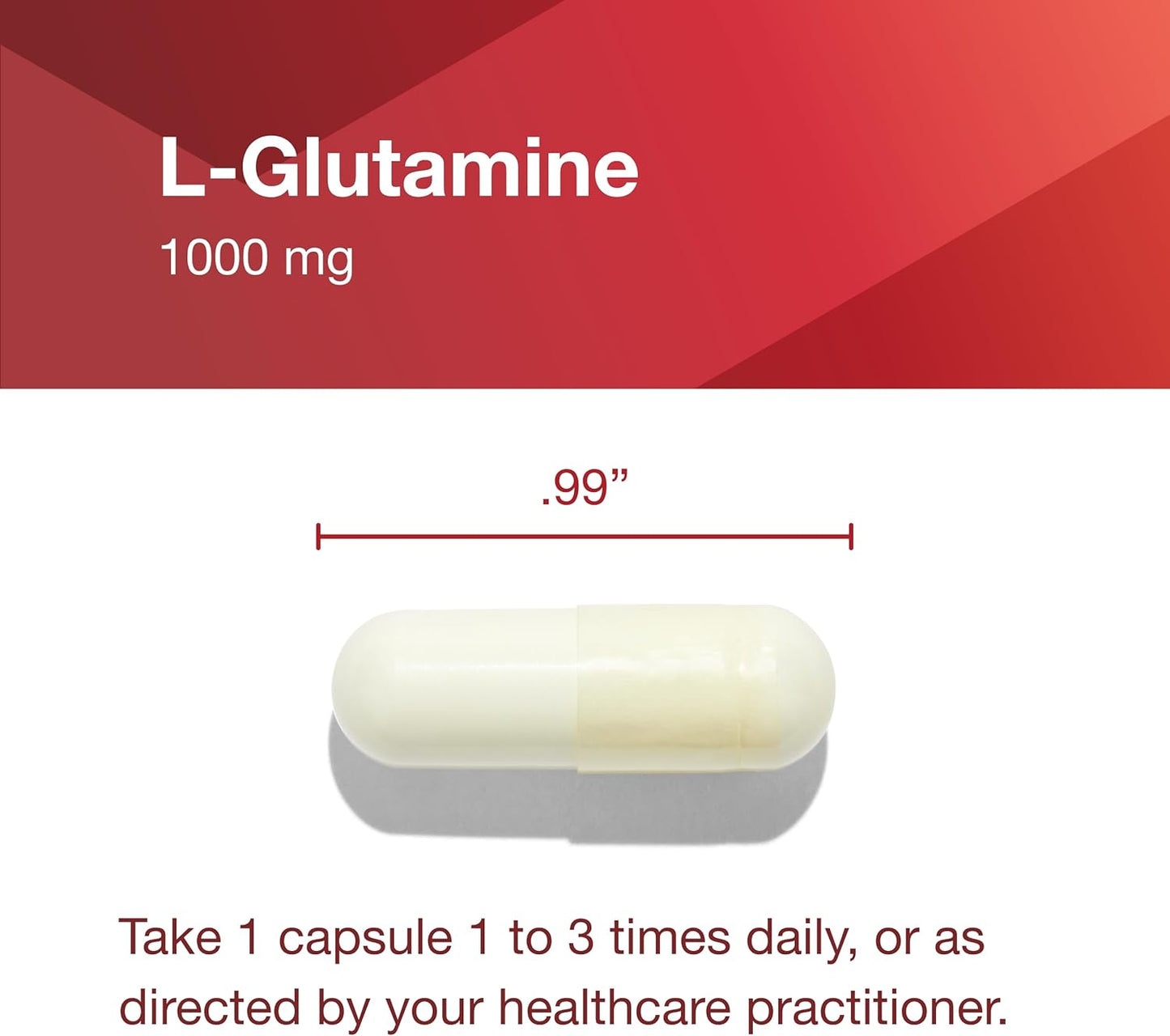 Protocol L-Glutamine 1000mg Capsules - Muscle, Gut, and Immune Health Support - 120 Vegetarian Capsules