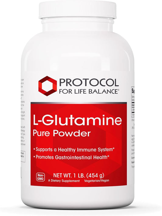 Protocol L-Glutamine Powder - 1lb - Supports Muscle, Gut Health, Immune System - Pure Formula