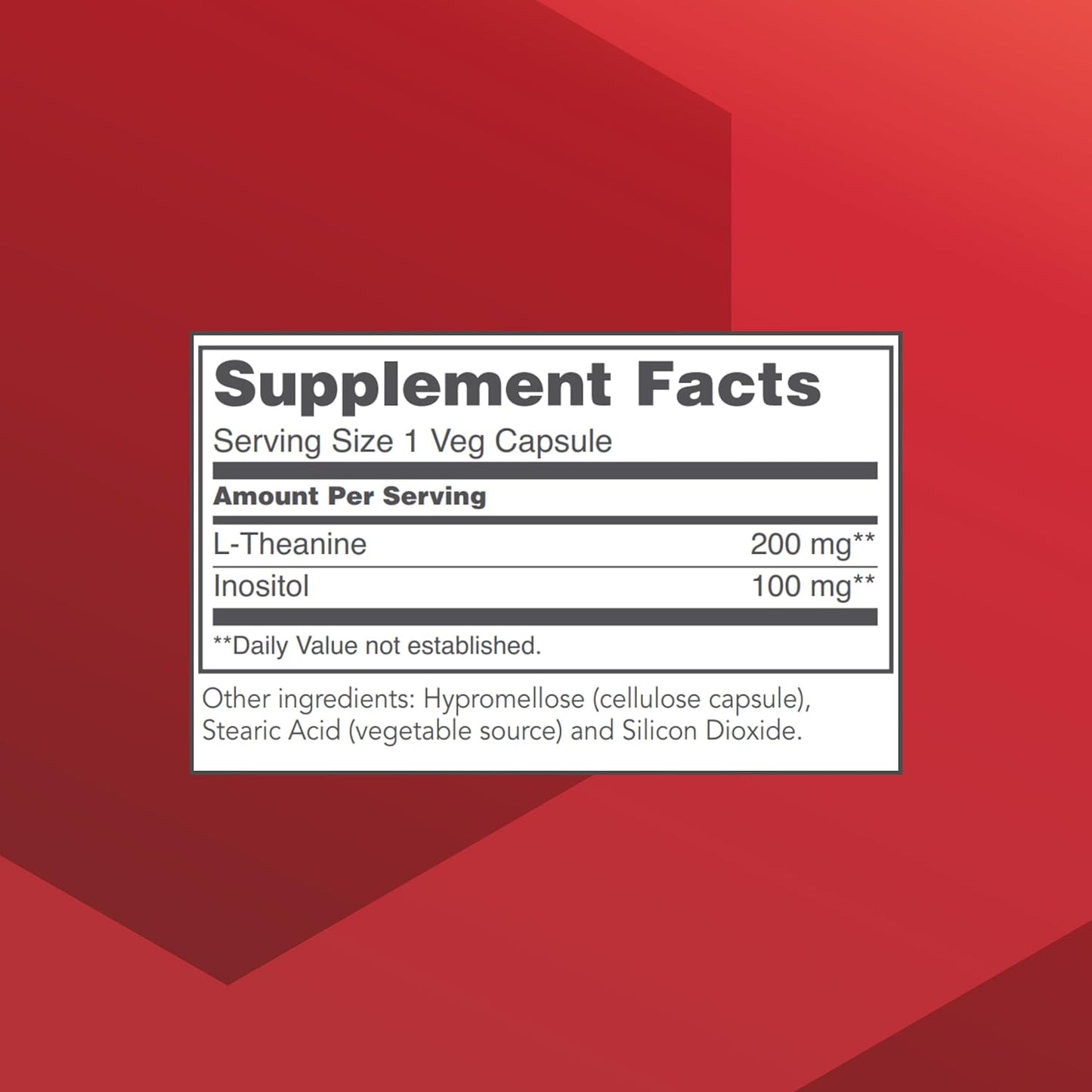 Protocol L-Theanine 200mg Capsules - Natural Stress Relief Formula - Non-Drowsy Supplement - 60 Vegetarian Capsules