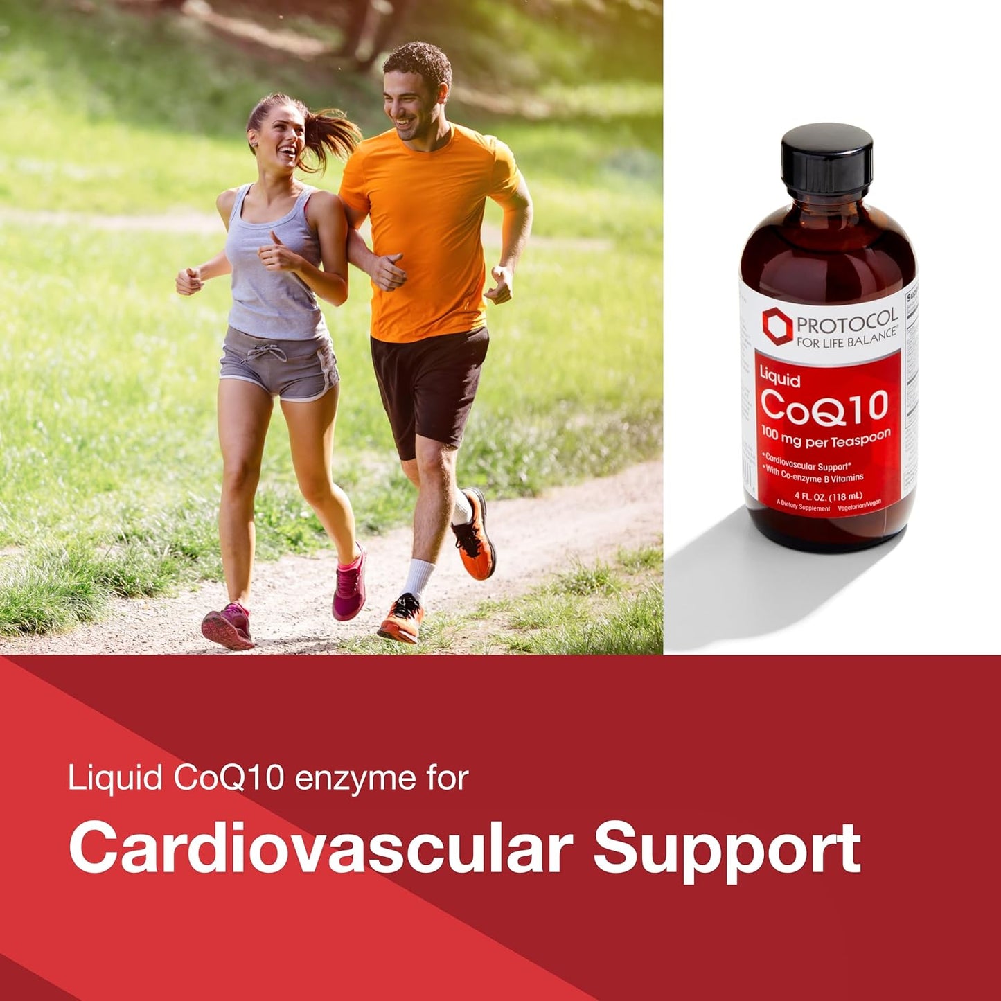 Protocol Liquid CoQ10 Supplement with Antioxidants for Heart Health and Energy Production - 4 fl oz