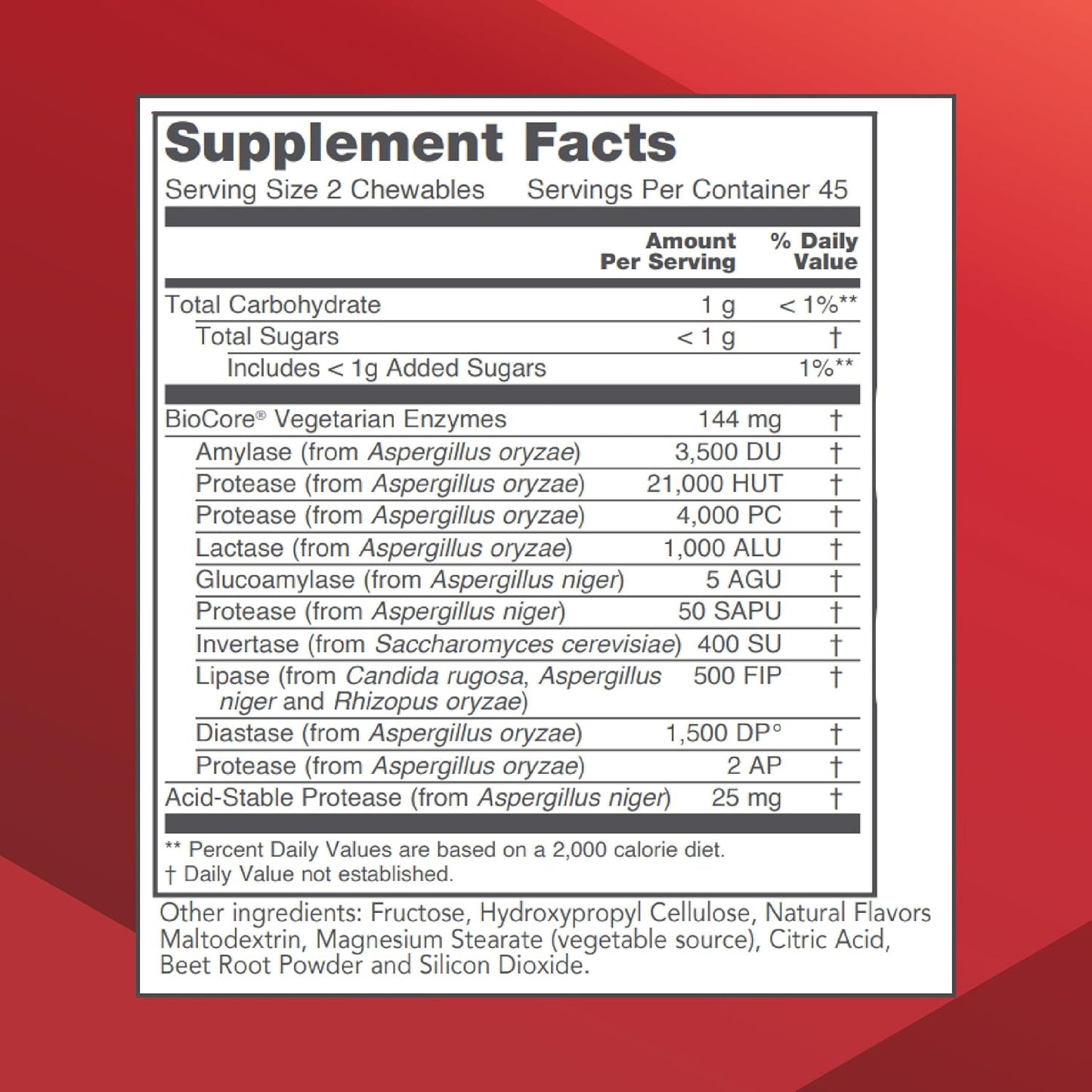 Protozymes Digestive Enzymes - Support Nutrient Breakdown & Digestive Health - Aid Lactose Breakdown - Vegan & Kosher - 90 Chewables