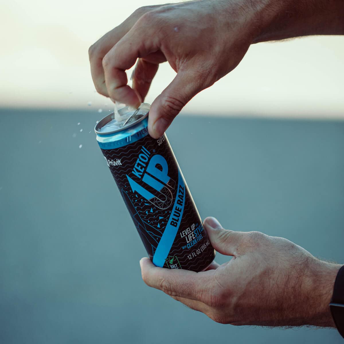 PRÜVIT Blue Razz Keto//Up® Ready-to-Drink Ketones - Focus Boost for Men and Women - 12 Pack