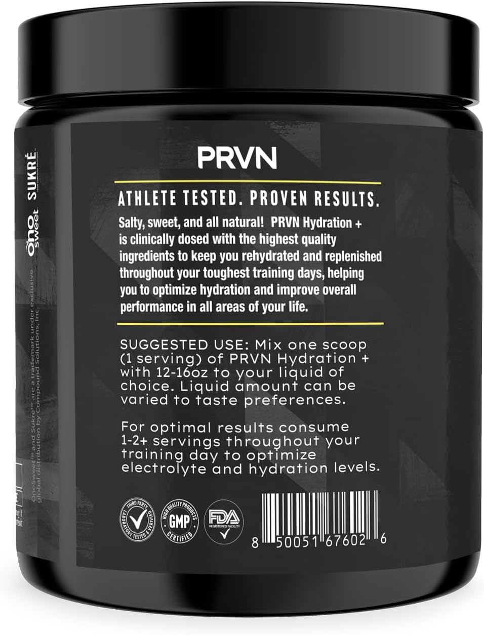 PRVN Performance Hydration+ Lemonade Flavor - Enhanced Electrolyte Formula for Hydration & Recovery, 30 Servings