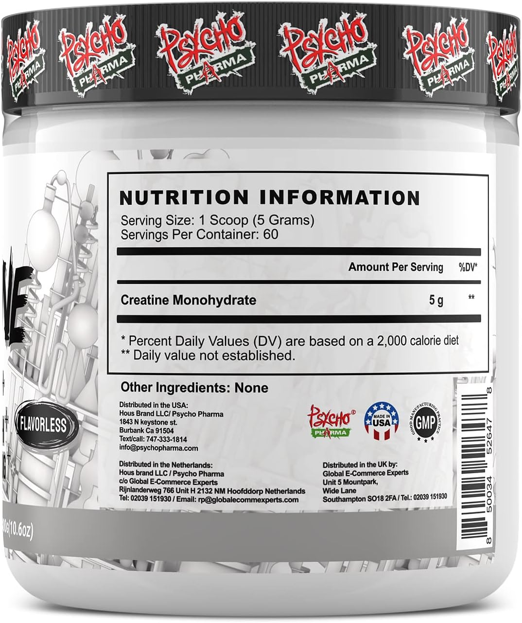 Psycho Pharma Edge of Insanity Pre Workout with Creatine - Ultimate Stack for Intense Workouts