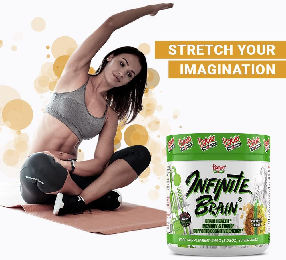 Psycho Pharma Infinite Brain Nootropic: Pineapple Orange Flavor, 30 Servings - Compete and Win with this Game-Changing Supplement