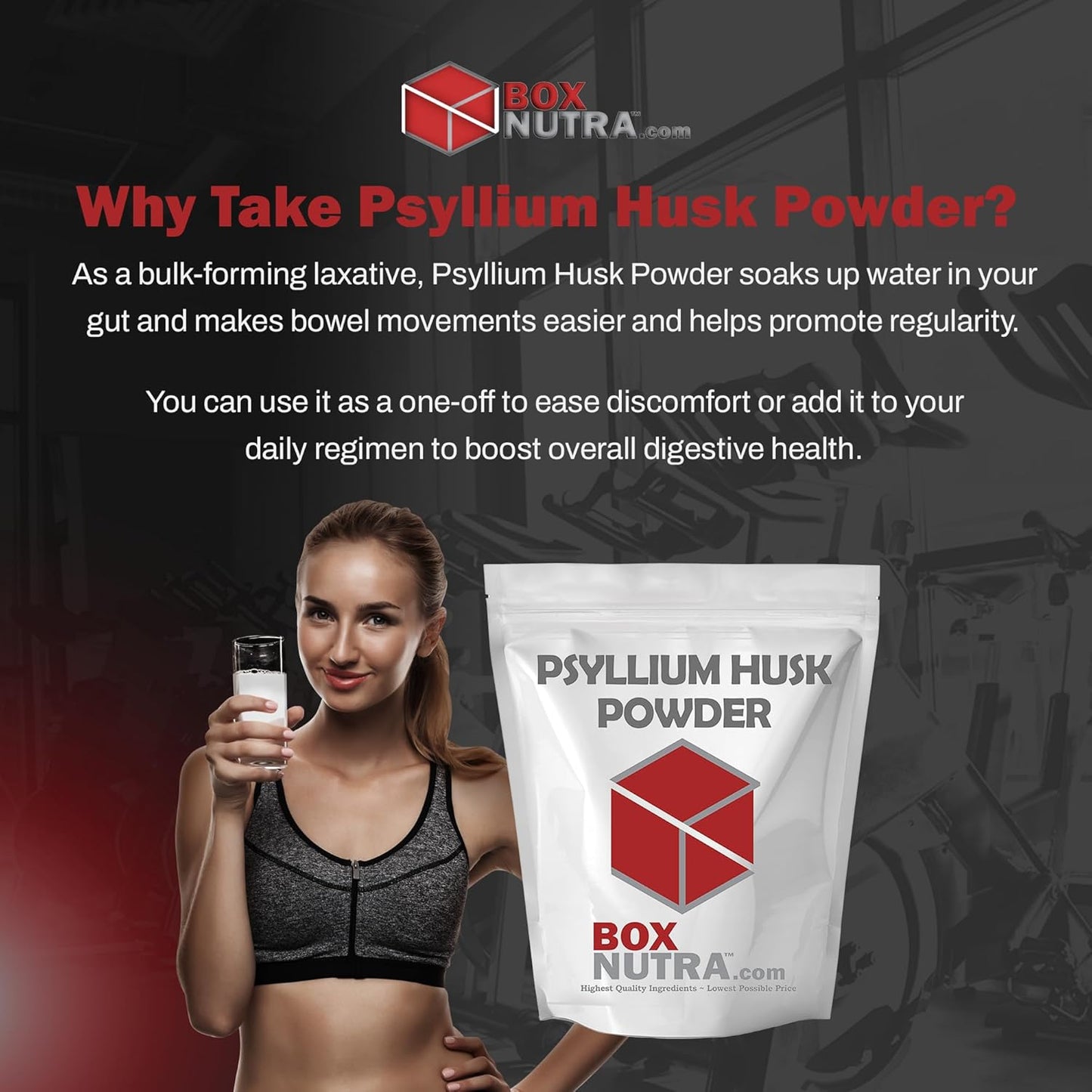Psyllium Husk Powder 1kg - Bulk-Forming Laxative for Regular Bowel Movements & Improved Digestion